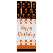 スパイフィーボトルバッグとオレンジ色のポルカドット ワインギフトバッグ (正面)