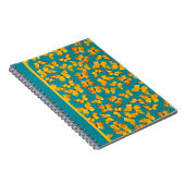 スパイラかわいらしル・ノートブック、ゴールデン蝶オン・ティール（緑がかった色） ノートブック (右側)