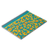 スパイラかわいらしル・ノートブック、ゴールデン蝶オン・ティール（緑がかった色） ノートブック (左側)