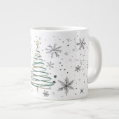 スパイラエレガントルクリスマスツリーマグカップ ジャンボコーヒーマグカップ (正面右)