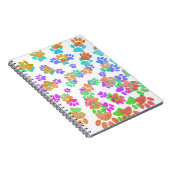 スパイラカラフルル犬のポープリント ノートブック (右側)