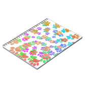 スパイラカラフルル犬のポープリント ノートブック (左側)