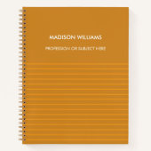 スパイラパーソナライズされたル名前をカスタムする付きノートブック ノートブック (正面)