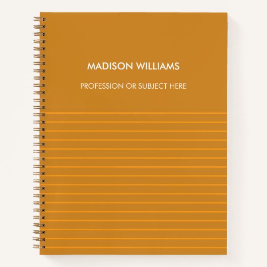 スパイラパーソナライズされたル名前をカスタムする付きノートブック ノートブック (正面)