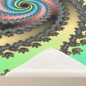 スパイラファンキールパステルレインボーフラクタル シェルパブランケット