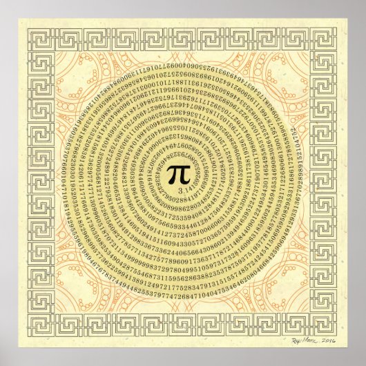 スパイラルのパイ～アートとしての数学 ポスター (正面)