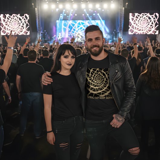 スパイラルアウト・キープゴーイング - アート&ミュージックフュージョンTシャツ Tシャツ