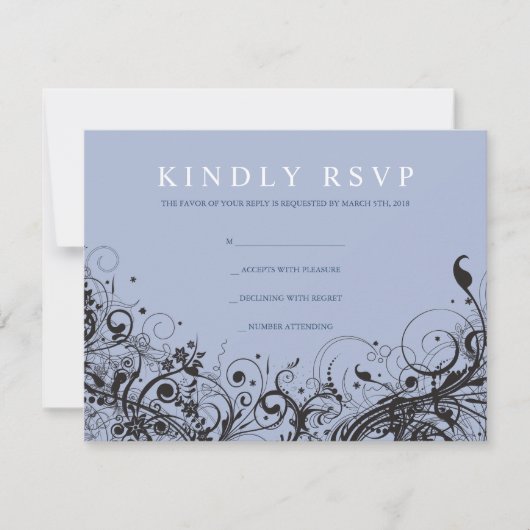 スパイラルアンドスターズ結婚ユダヤ人の返信カード 出欠カード (正面)