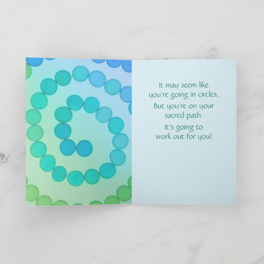 スパイラルアート勇気付けられる カード (内部)