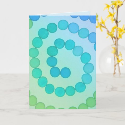 スパイラルアート勇気付けられる カード (黄色い花)