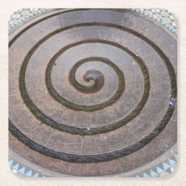 スパイラルウォーターファウンテン – ドイツ，ケルン – Coaster スクエアペーパーコースター