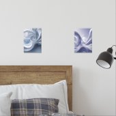 スパイラルエレガンス – 抽象芸術ボルテックスアートinソフトブルー (寝室)