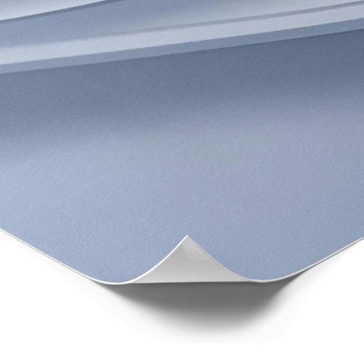 スパイラルエレガンス – 抽象芸術ボルテックスアートinソフトブルー ポスター (角)