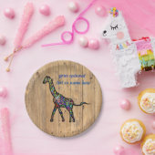 スパイラルカラフルキリン紙プレート ペーパープレート (パーティー)