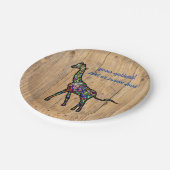 スパイラルカラフルキリン紙プレート ペーパープレート (アングル)