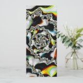 スパイラルカラフルサイケデリックフラクタルブックマーク (スタンド正面)