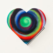 スパイラルカラフルハートノート ノートブック (裏面)