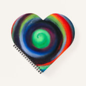 スパイラルカラフルハートノート ノートブック (正面)