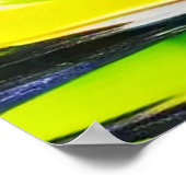 スパイラルカラフル渦デザイン ポスター (角)