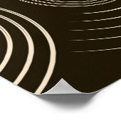 スパイラルカールスタイリッシュ付きシームレスなパターンヴィンタグ ポスター (角)