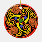 スパイラルケルトオーナメントデザイン セラミックオーナメント (裏面)