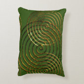 スパイラルケルト記号金ゴールド金属装飾用クッション アクセントクッション (裏面(縦))