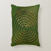 スパイラルケルト記号金ゴールド金属装飾用クッション アクセントクッション (正面(垂直))