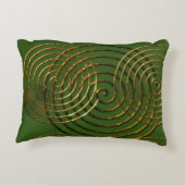 スパイラルケルト記号金ゴールド金属装飾用クッション アクセントクッション (裏面)