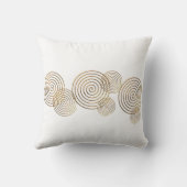 スパイラルケルト記号金ゴールド金属装飾用クッション クッション (裏面)