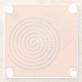 スパイラルケルト記号金ゴールド金属 ガラスコースター (裏面)