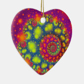 スパイラルサイケデリックネオン装飾抽象芸術アート セラミックオーナメント (右)