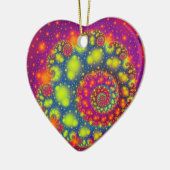 スパイラルサイケデリックネオン装飾抽象芸術アート セラミックオーナメント (左)