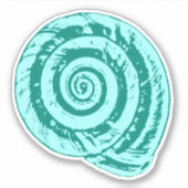 スパイラルシーシェルターコイズとアクア シール (正面)