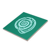 スパイラルシーシェル、ターコイズ、アクア タイル (側面)