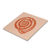 スパイラルシーシェル、ライトコーラルオレンジセラミックタイル タイル (側面)