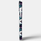 スパイラルスケッチの正方形、シアンの霧雨の効果t Case-Mate iPhoneケース (裏面 / 左)