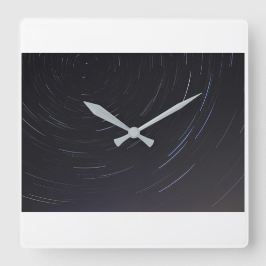 スパイラルスター正方形の壁時計 スクエア壁時計 (正面)