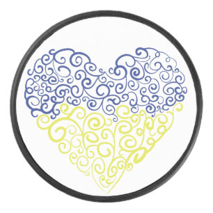 スパイラルスワーズメハンディハートウクライナ国旗の色 アイスホッケーパック