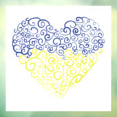 スパイラルスワーズメハンディハートウクライナ国旗の色 ウィンドウサイン (シート3)