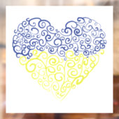 スパイラルスワーズメハンディハートウクライナ国旗の色 ウィンドウサイン (シート2)