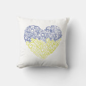 スパイラルスワーズメハンディハートウクライナ国旗の色 クッション (正面)