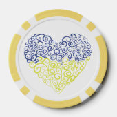 スパイラルスワーズメハンディハートウクライナ国旗の色 ポーカーチップ (裏面)