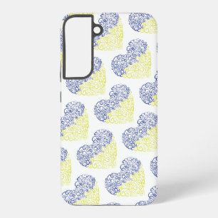 スパイラルスワーズメハンディハートウクライナ国旗の色 SAMSUNG GALAXY S22+ケース