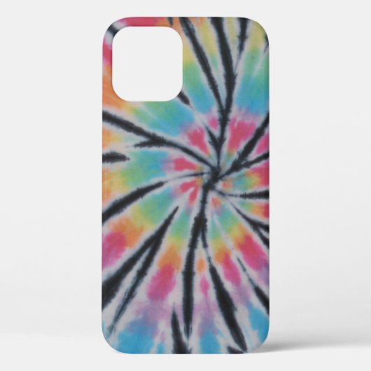 スパイラルスワールパステルレインボー絞り染め Case-Mate iPhoneケース (裏面)