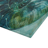 スパイラルターコイズコンチシェル カッティングボード (角)