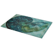 スパイラルターコイズコンチシェル カッティングボード (角)