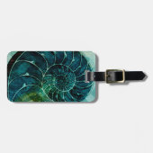 スパイラルターコイズコンチシェル ラゲッジタグ (正面横)