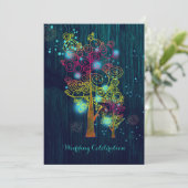 スパイラルツリー グリッツィーフォレスト ブルーウェディング 招待状 (スタンド正面)