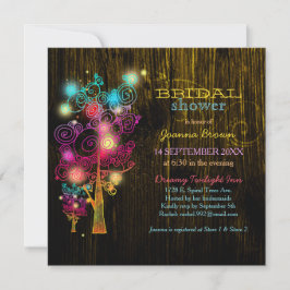 スパイラルツリー ナチュラル カントリー ブライズシャワー 招待状