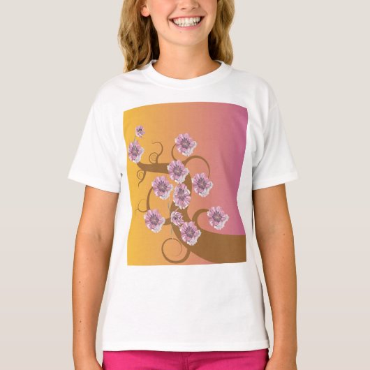 スパイラルツリー フラワーチシャツ Tシャツ (正面)